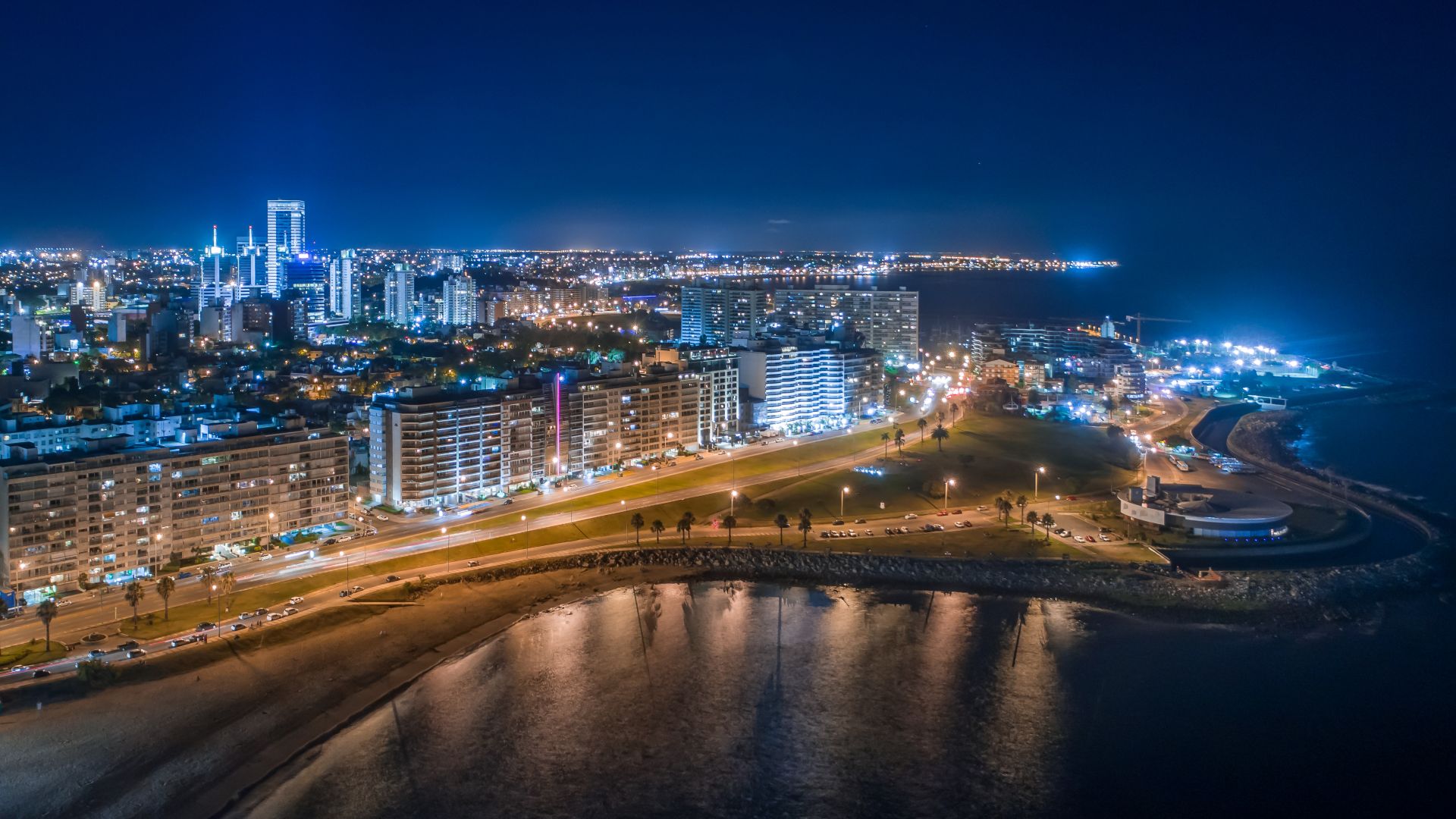 Вид с воздуха на город Монтевидео