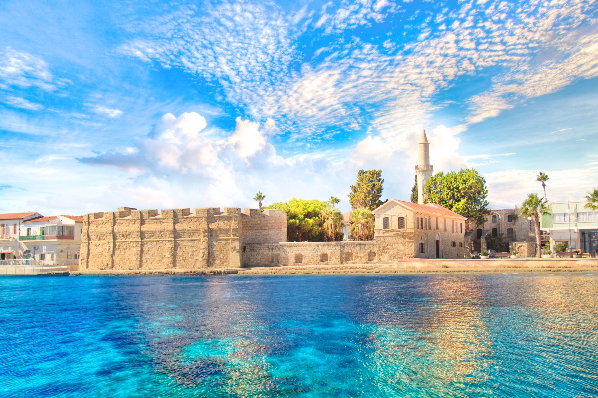 Belle vue sur le château de Larnaca