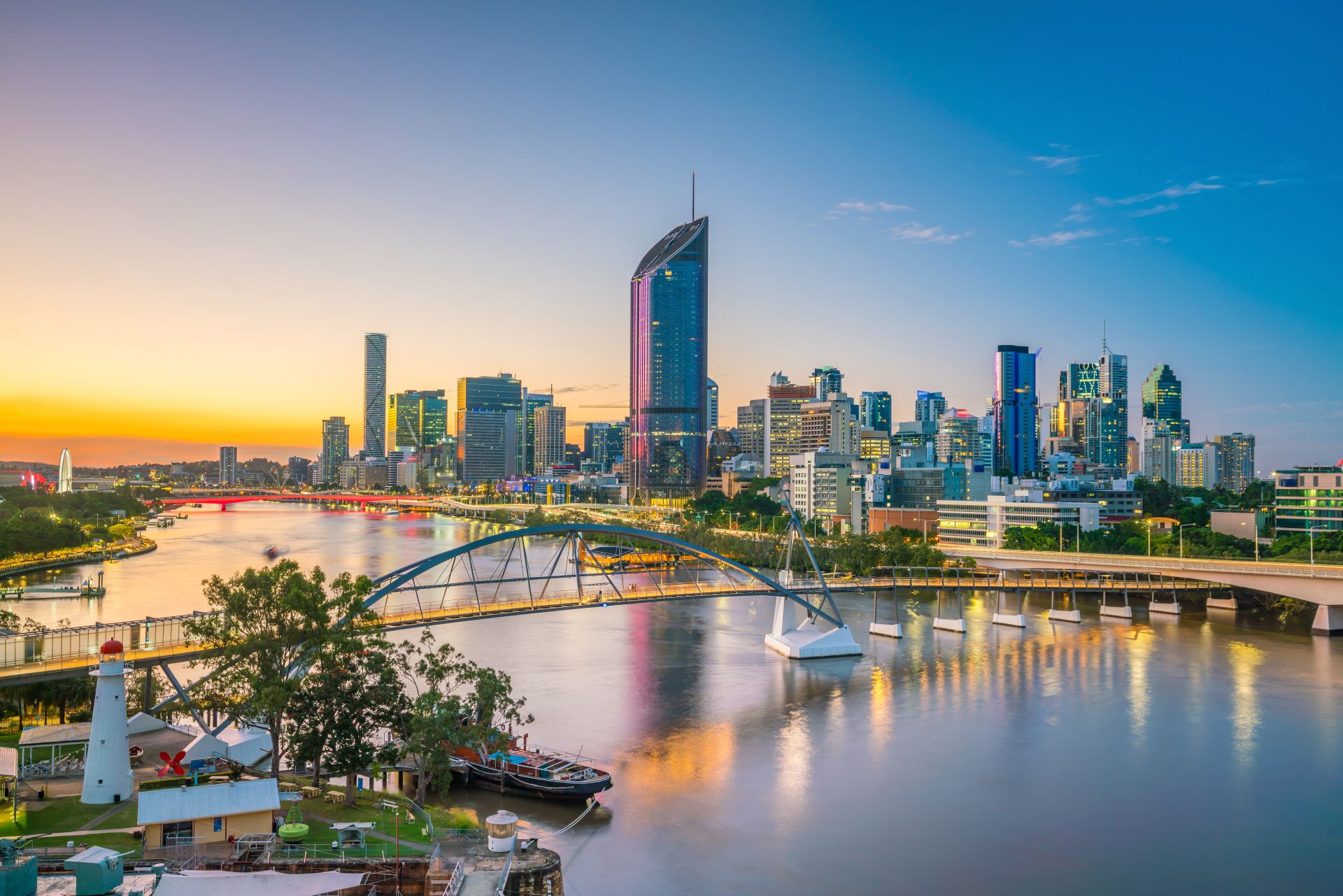 Lo skyline della città di Brisbane