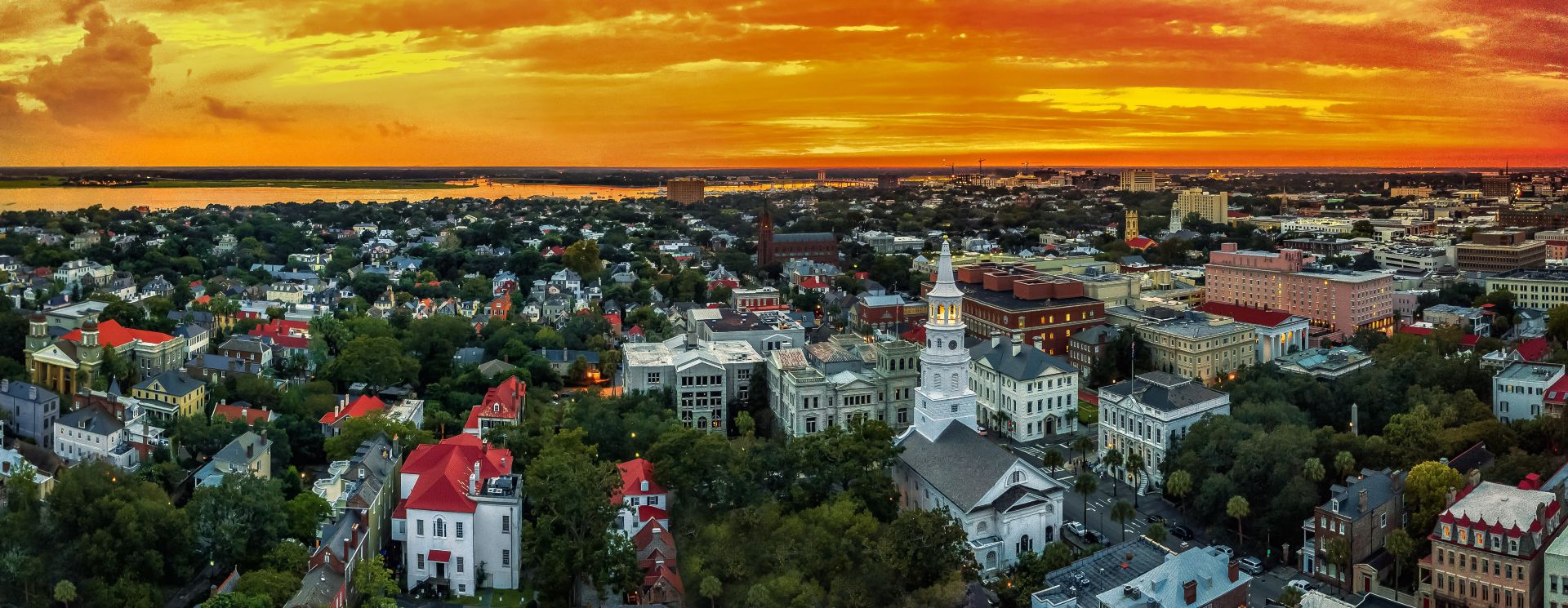 Aerial view of Charleston