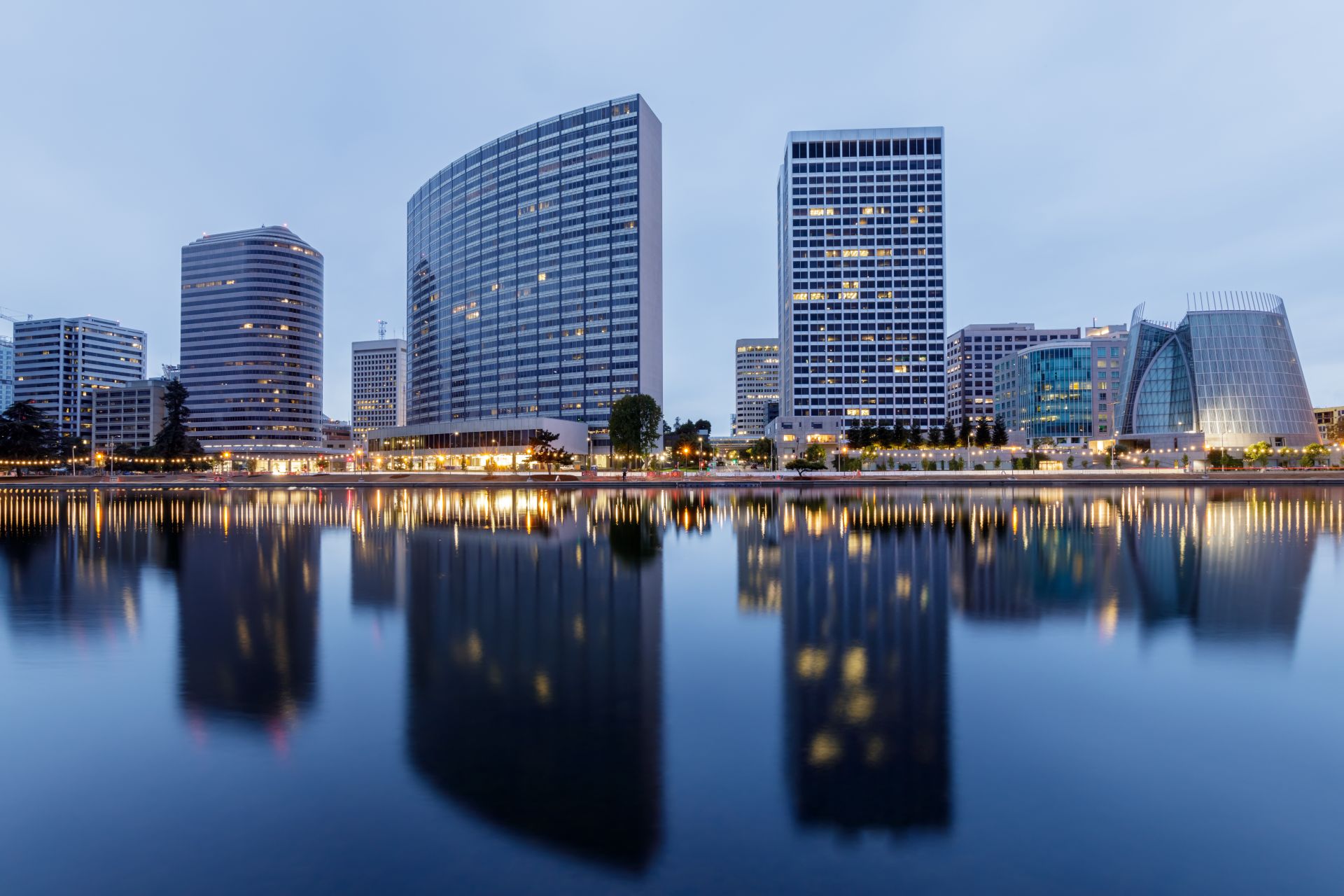 Downtown Oakland and Lake Merritt Reflections