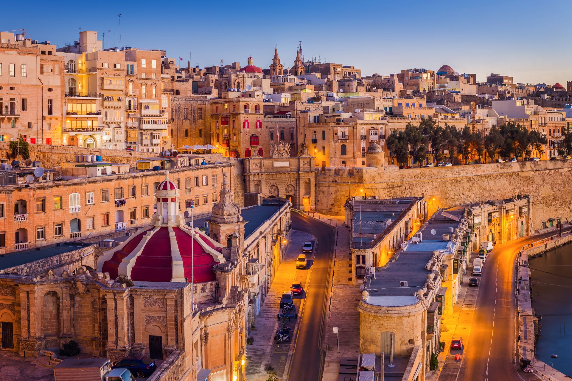 Le case e le mura tradizionali di La Valletta