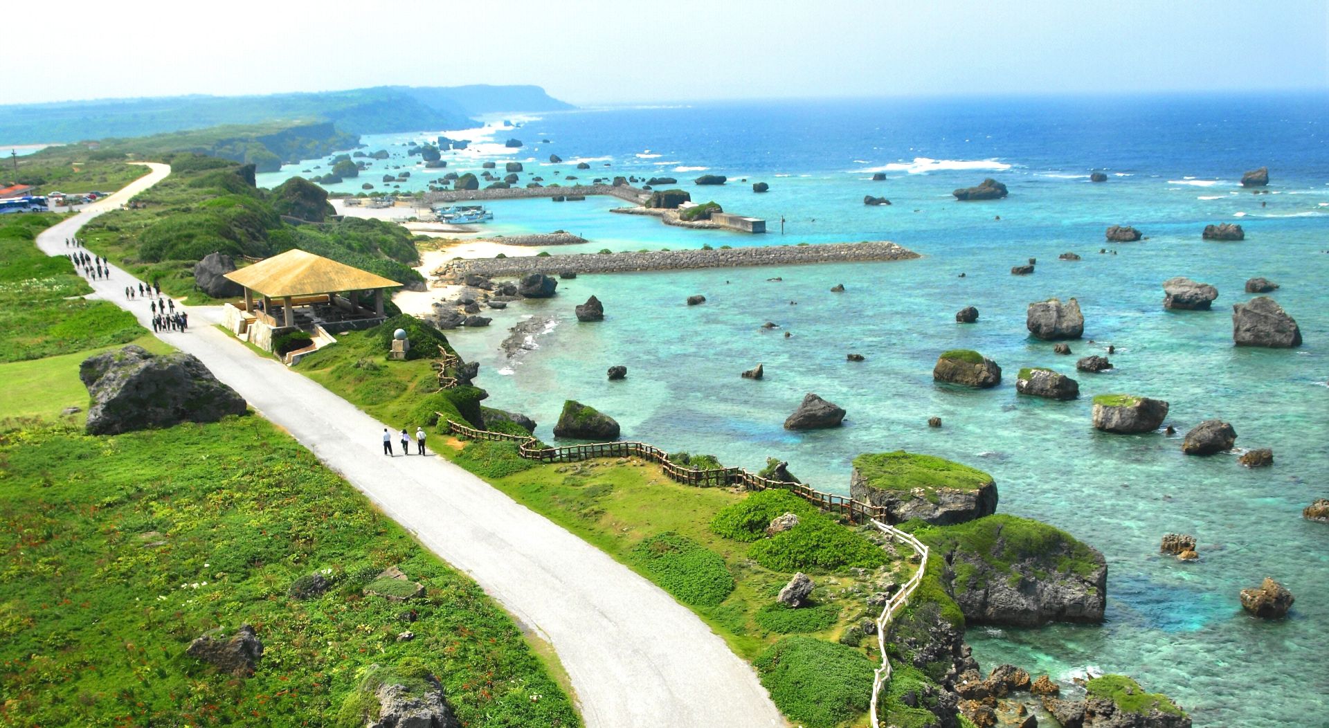 Paisaje de la isla de Miyakojima, Okinawa, Japón