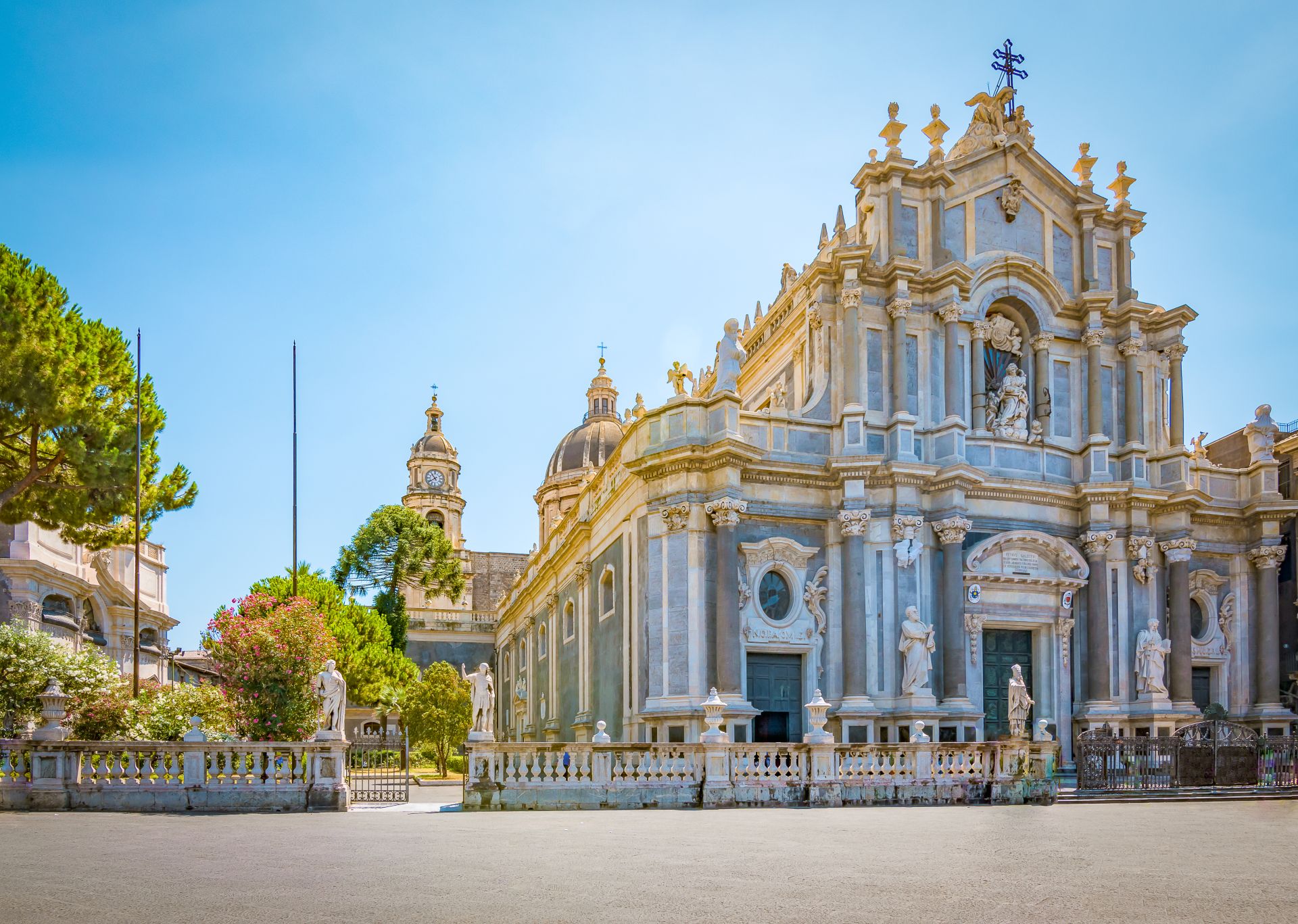 Piazza del Duomo with Cathedral of Santa Agatha in Catania