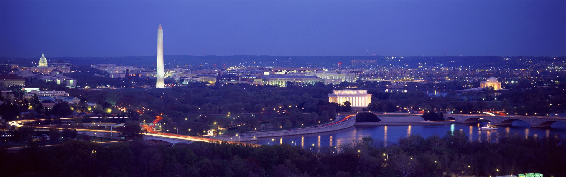 aerial view of washington DC