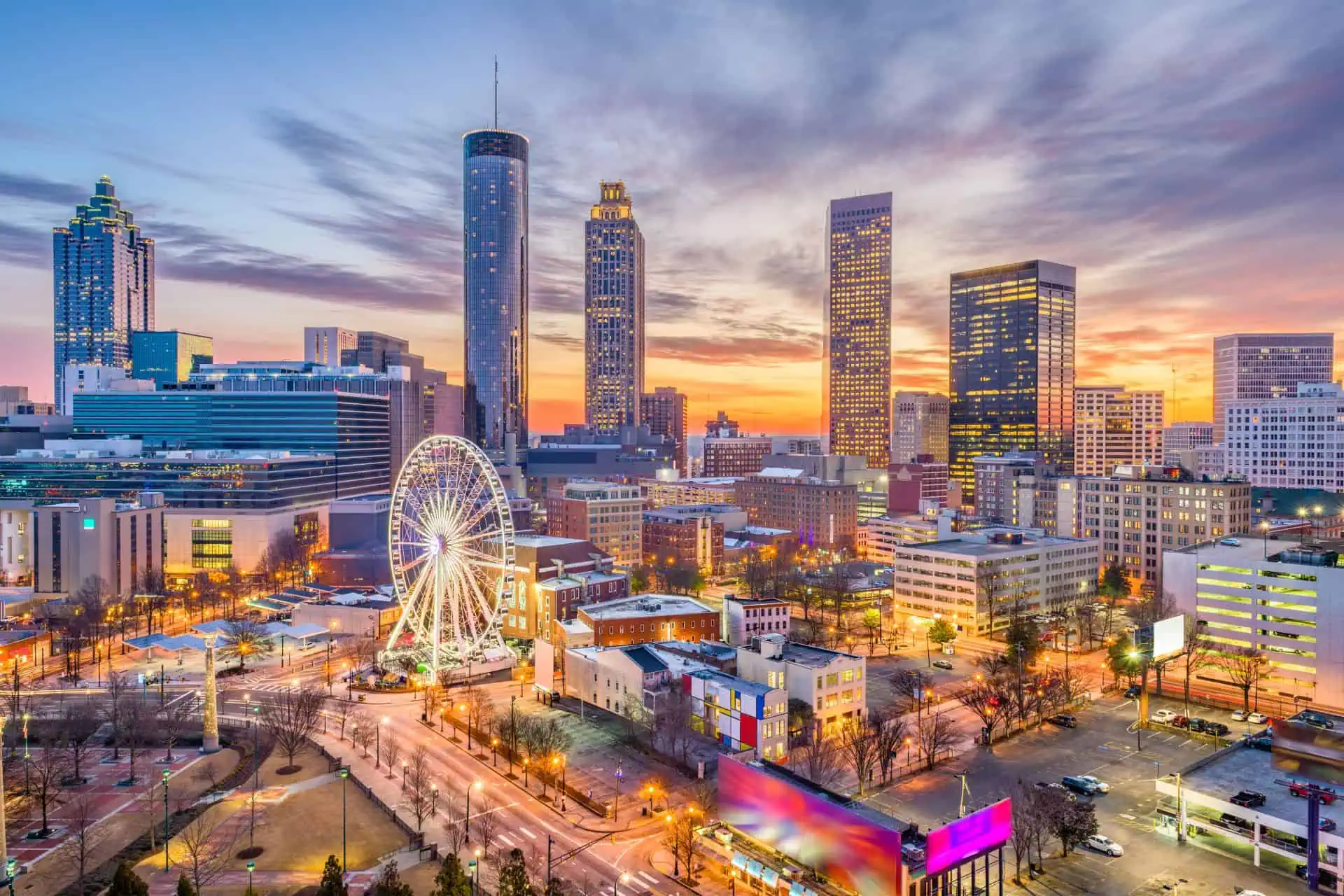 Veduta aerea della città di Atlanta, Georgia, USA