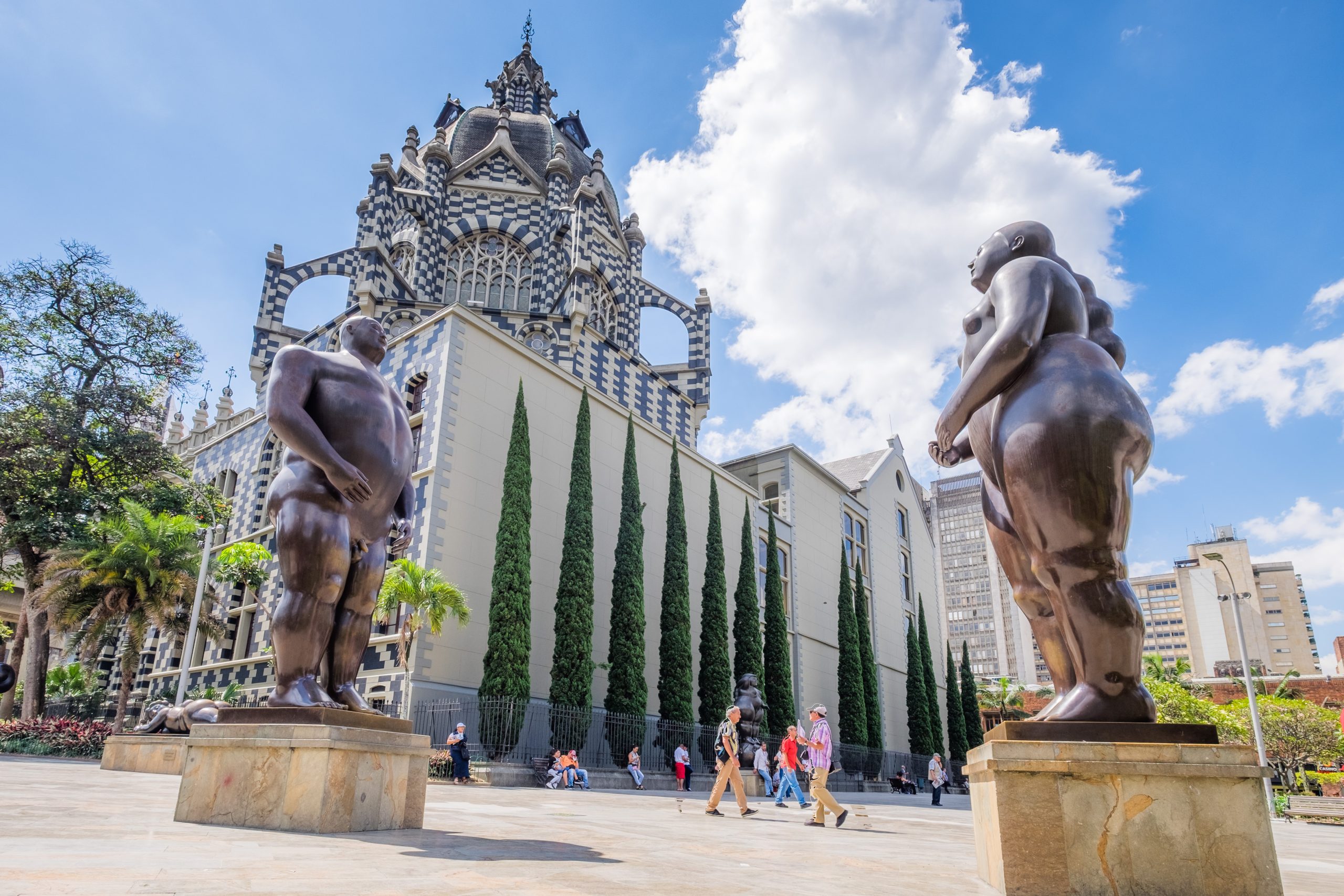 Plaza Botero and the Botero sculpture