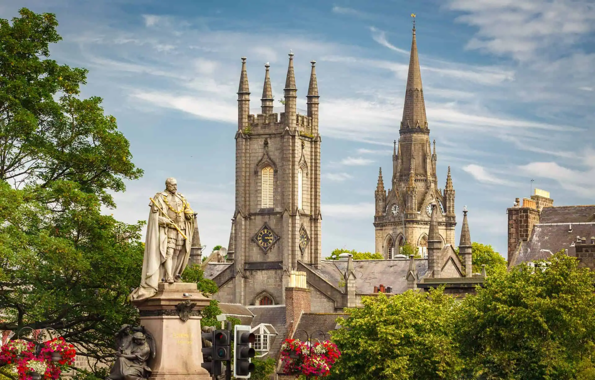 Statue of Edward VII with Former South Church