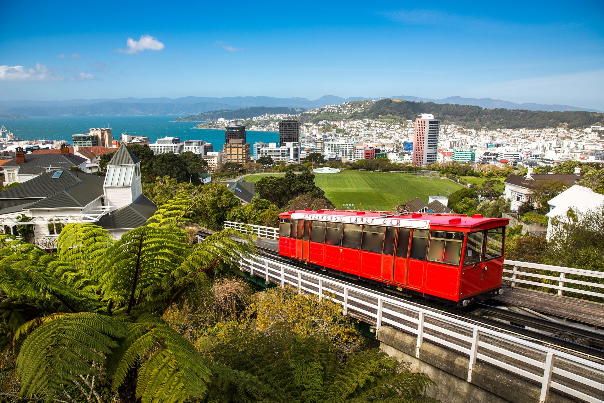View of the Wellington cable car