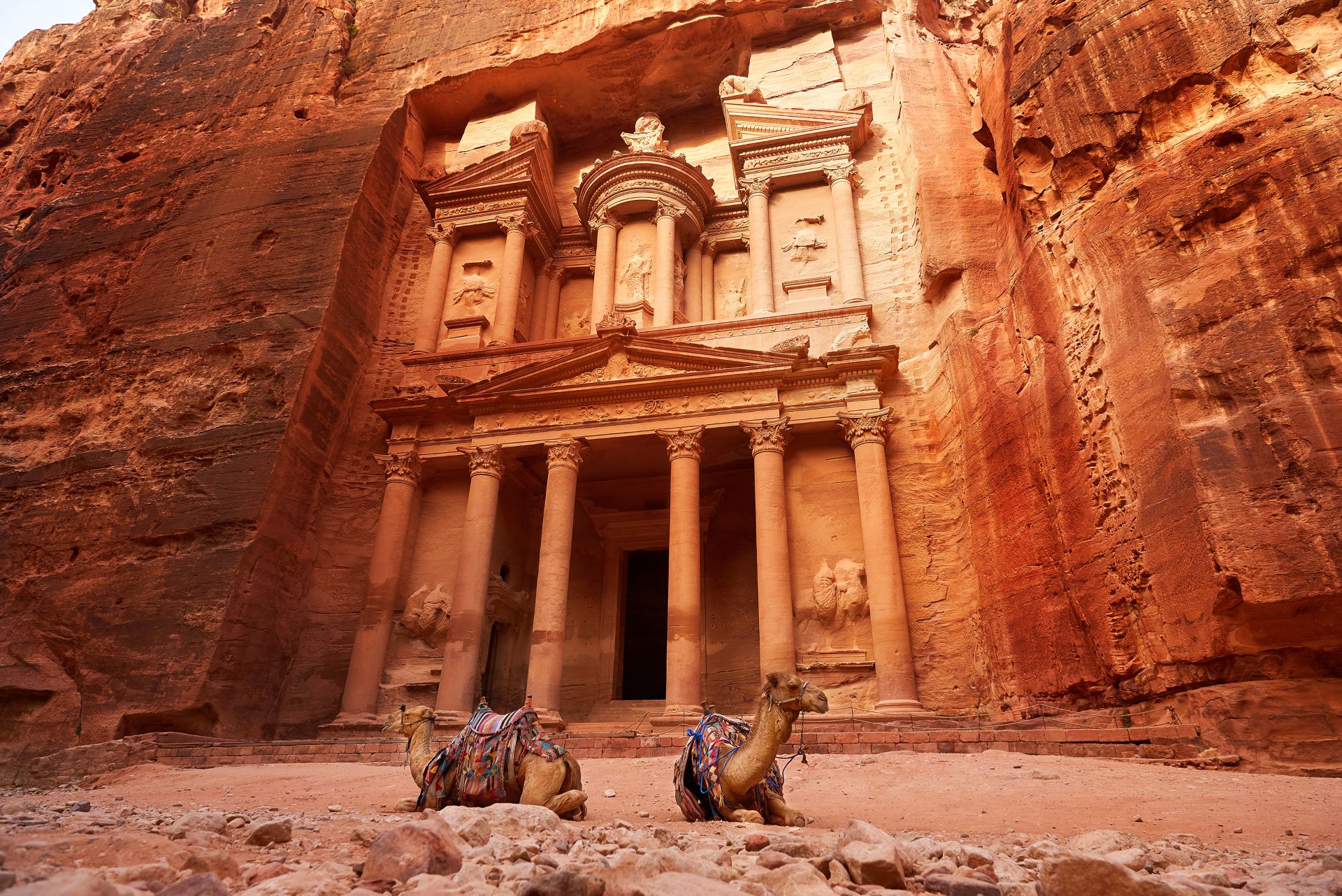 Al Khazneh - il tesoro, antica città di Petra, Giordania
