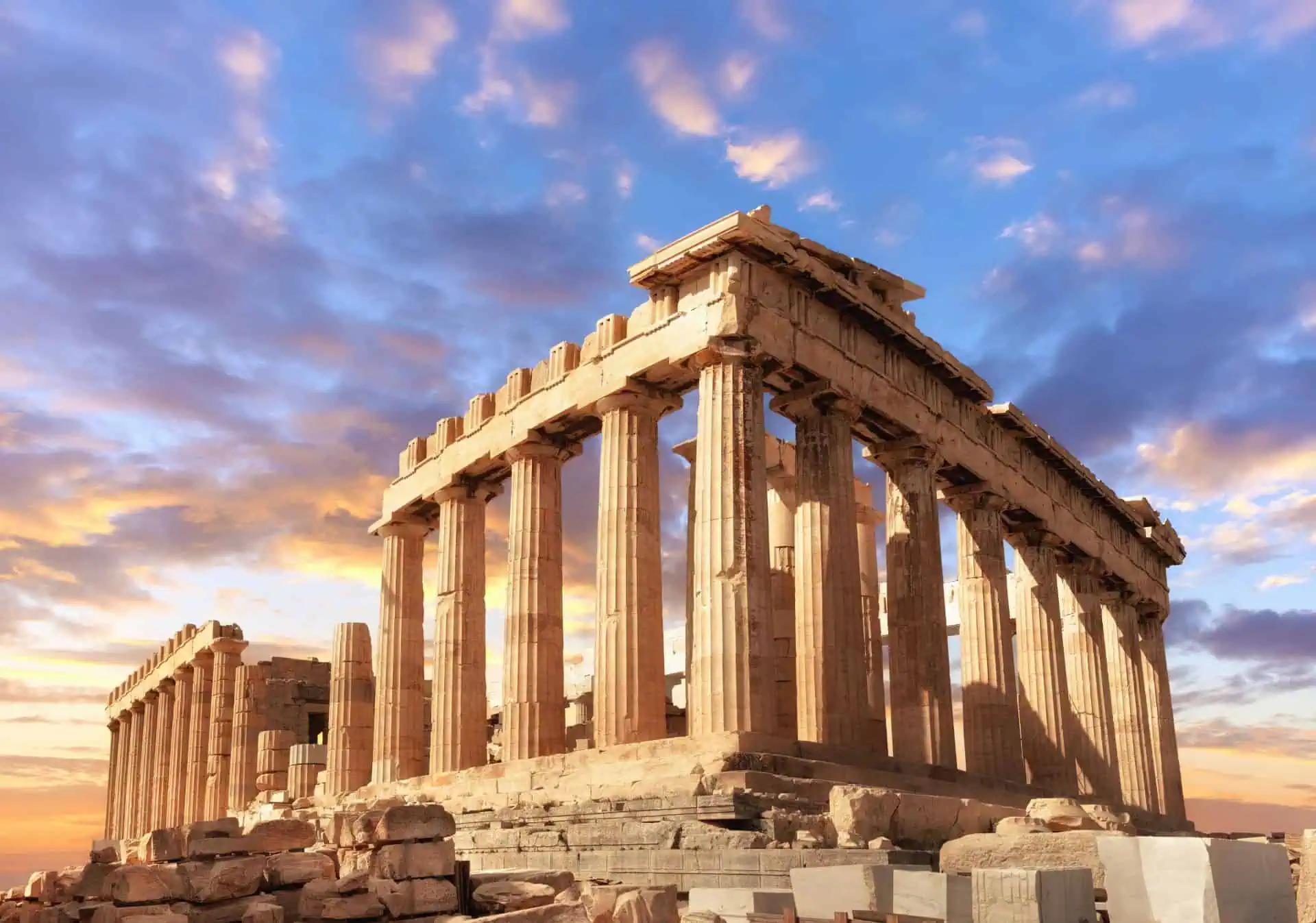 Il tempio del Partenone in un peccato