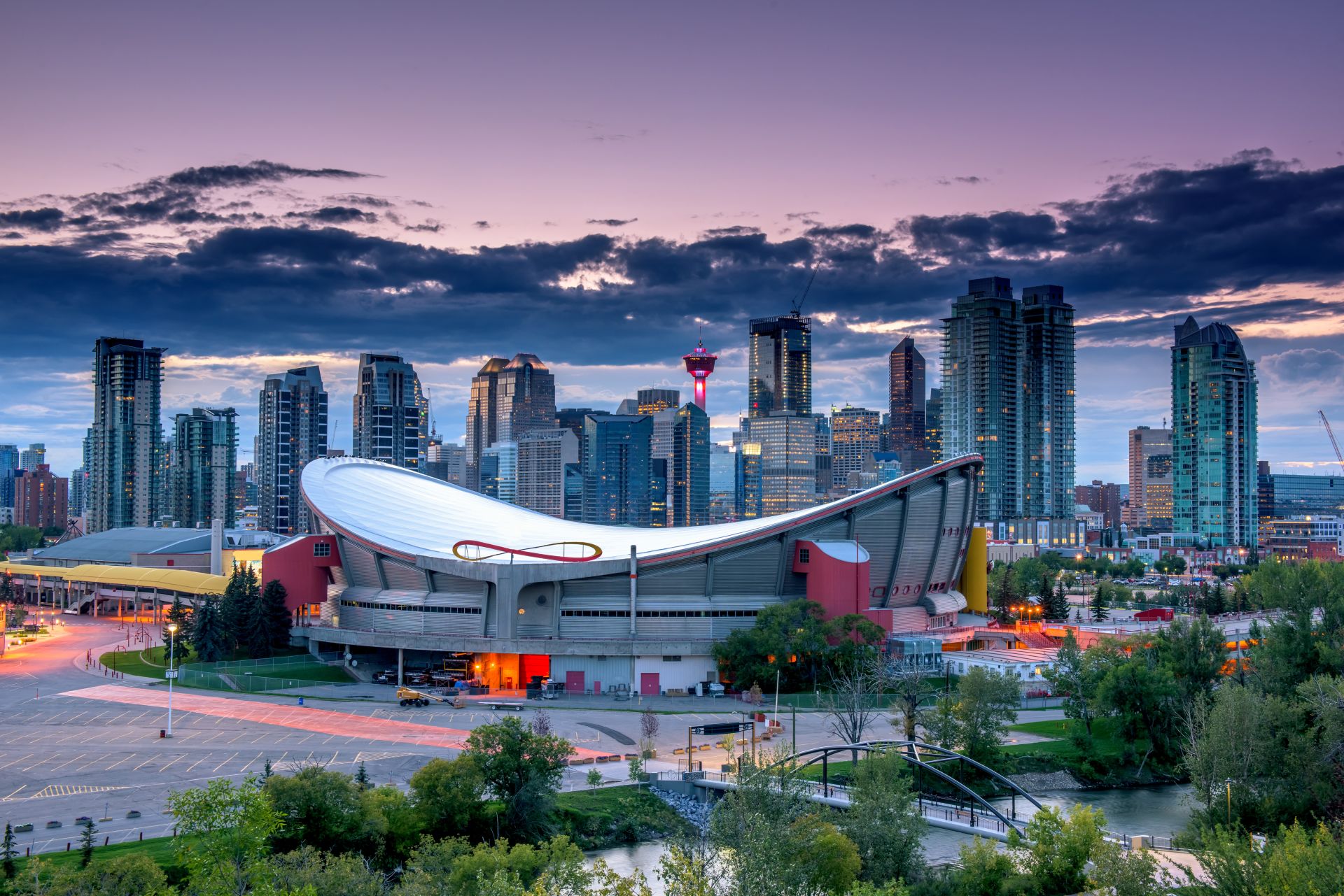Lo skyline della città di Calgary