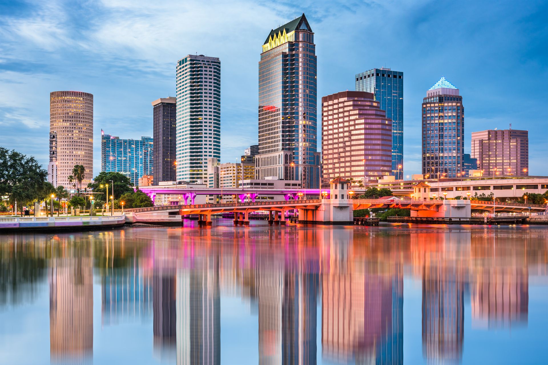 Centre-ville de Tampa, horizon de la Floride