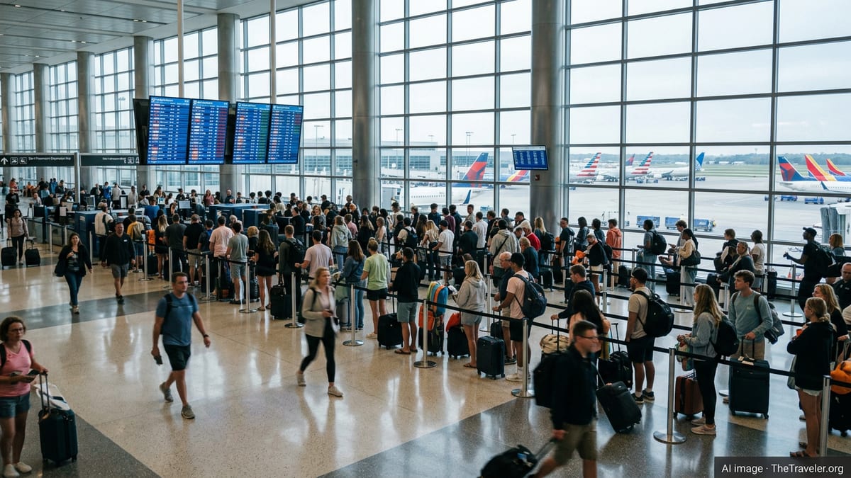 crowded airport during spring break destinations